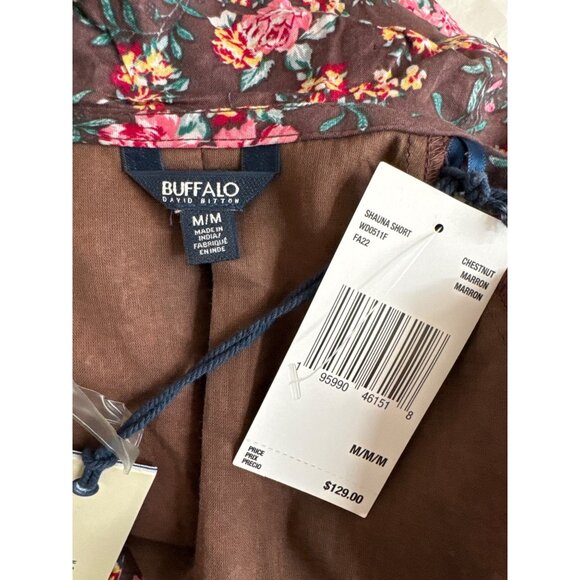 Buffalo David Bitton Floral Maxi Wrap Dress size medium brown cotton new $129 - Picture 4 of 8